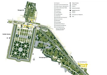 Map of the Herrenhausen Gardens in Hannover