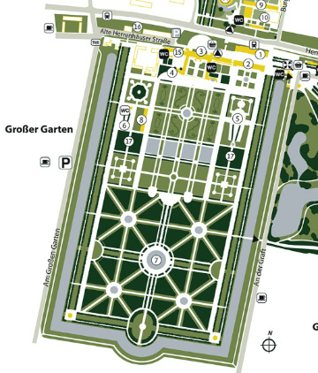 PDF Map Plan of the Great Garden of Herrenhausen in Hannover