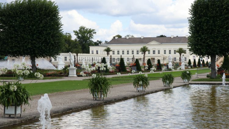 Schloss Herrenhausen Seen From the Swan Ponds