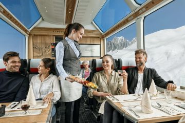 Second class on the Glacier Express