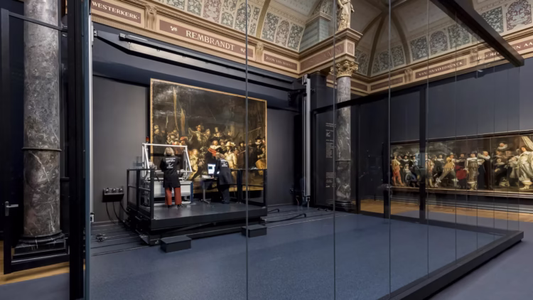 Night Watch in the Rijksmuseum restoration project