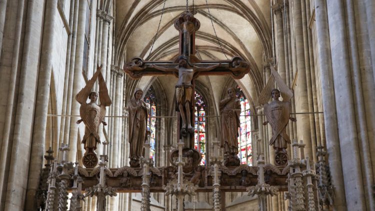 Romanesque Crucifixion Ensemble (Triumphkreuzgruppe) in Halberstadt Cathedral