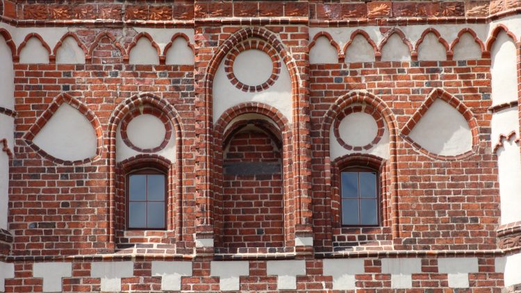 Detail of the Brick Gothic Uenglinger Tor in Hansestadt Stendal
