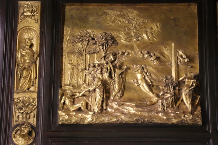 Adam and Eve on the Ghiberti Doors of the Baptistry