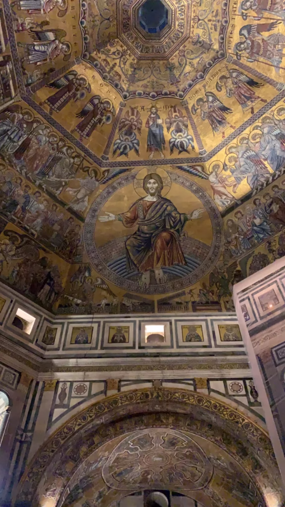 Christ on the Ceiling Mosaic of the Baptistry in Florence