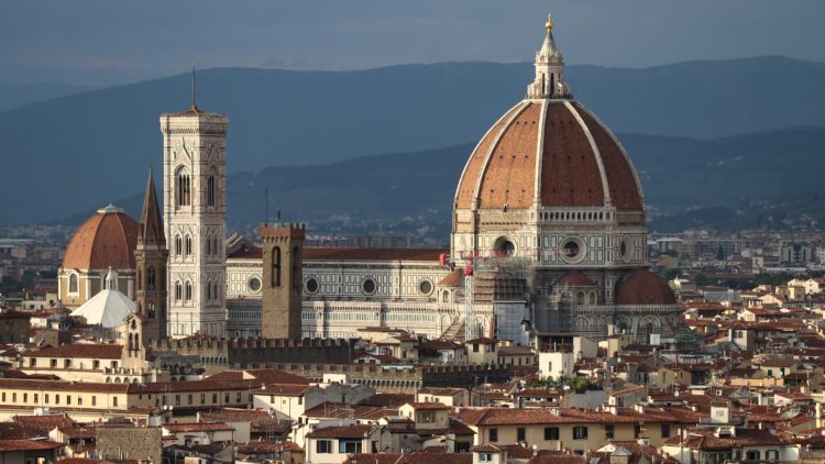 Duomo in Florence with the Brunelleschi dome -- climbing the cupola is popular and require time-slot reservation tickets