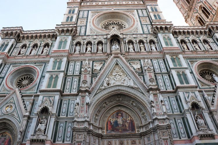 Neo-Gothic Facade of the Duomo in Florence