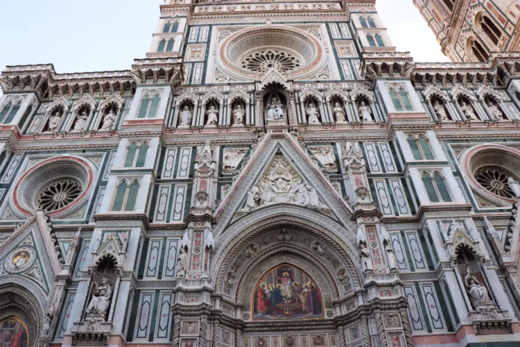 Neo-Gothic Facade of the Duomo in Florence