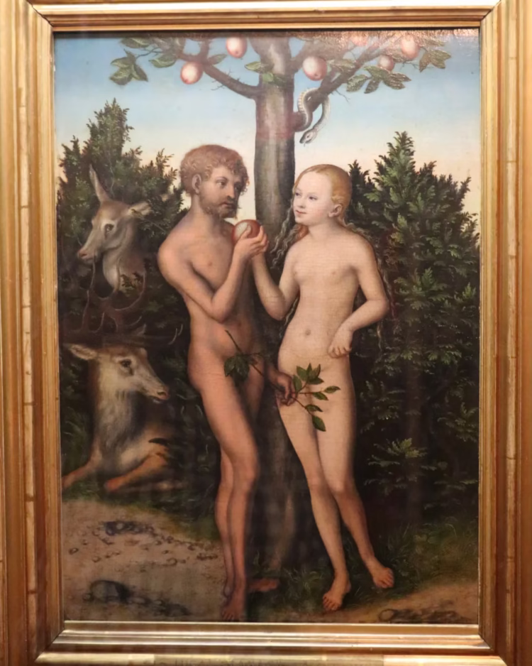 Cranach Adam and Eve in Magdeburg