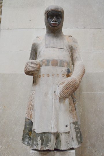 A mid-13th century statue of St Maurice in the Magdeburg Cathedral (now placed near the sarcophagus of Otto I) is the oldest known depiction of a Black African in central European art.