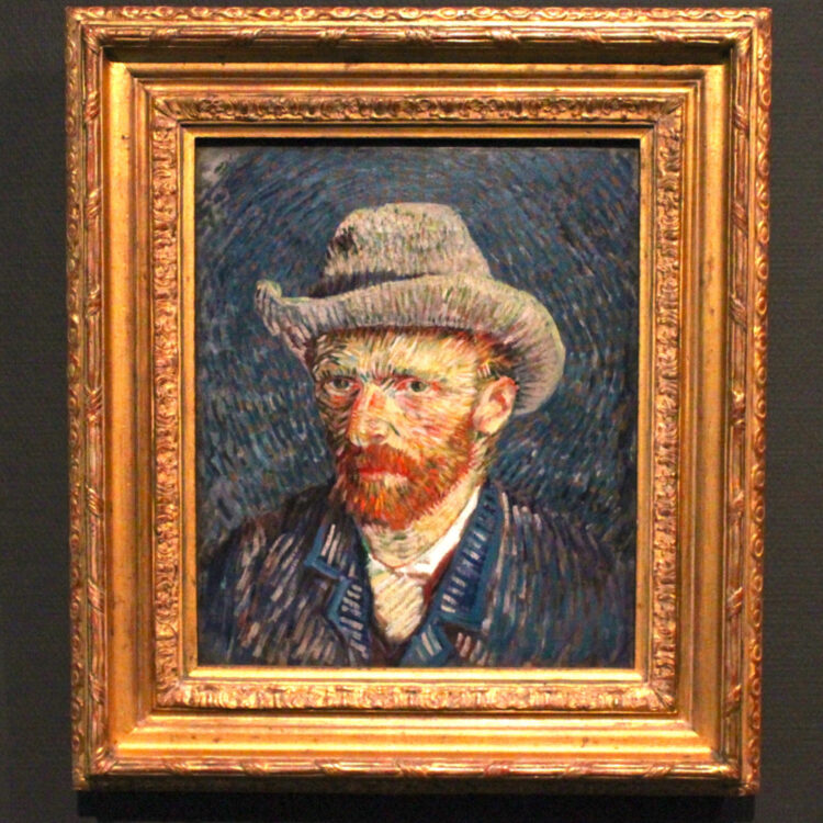 Self Portrait with grey felt hat, Vincent van Gogh 1887
