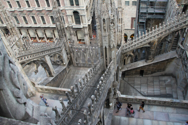 Escher Painting Milan Cathedral Roof Terraces
