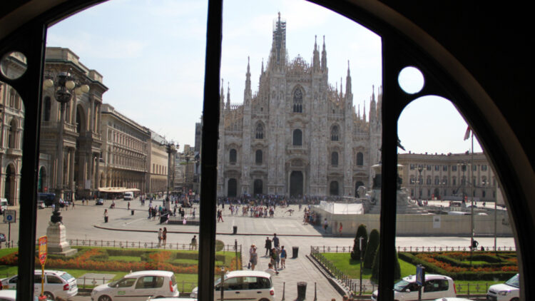 Milan Cathedral Seen from inside McDonalds
