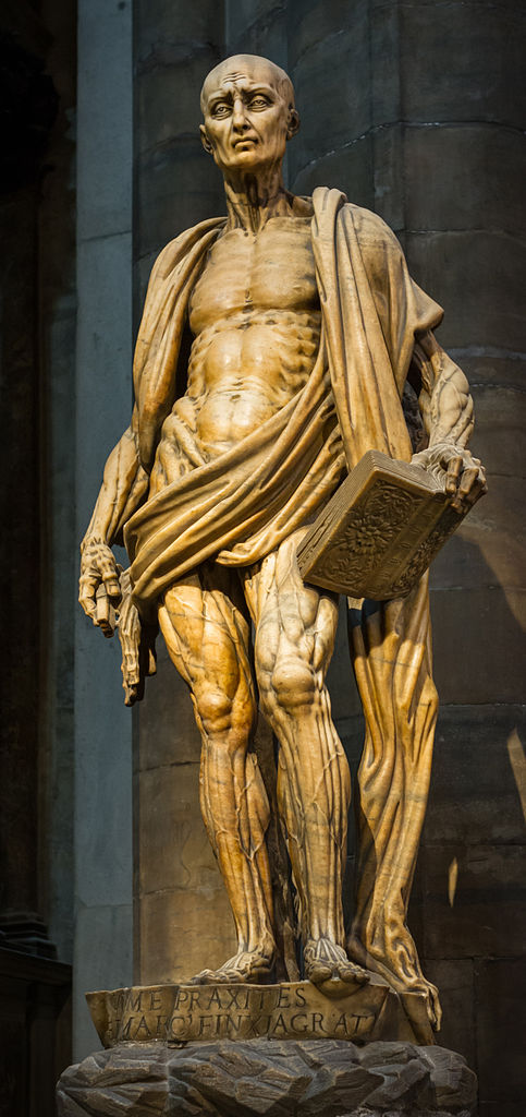 The most famous statue in Milan Cathedral is arguably Saint Bartholomew Flayed (1562)