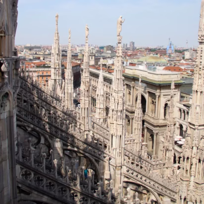 Galleria Vittorio Emanuele II seen from the duomo roof