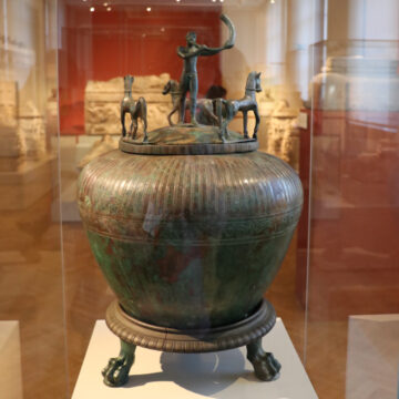 Etruscan Cinerary Urn with Lid