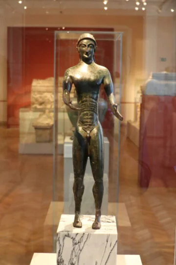 Etruscan Figurine of a Naked Youth on display in the Altes Museum in Berlin