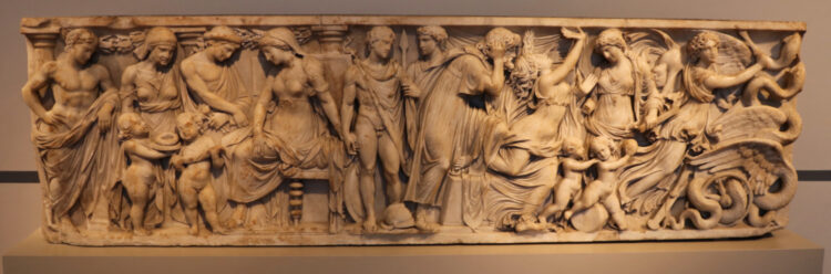 Medea Sarcophagus on display in the Altes Museum in Berlin
