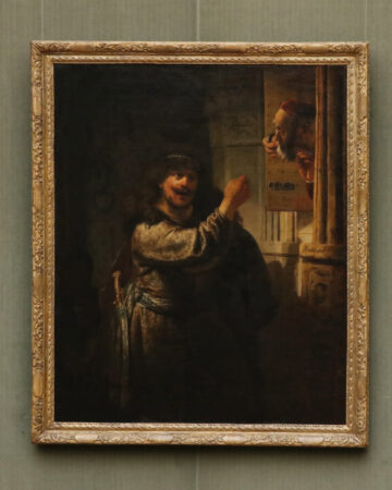 Rembrandt Samson Threatening his Father-in-Law