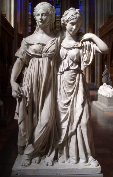 plaster working model of Princesses Luise and Friederike of Prussia 