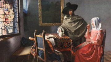 Vermeer The WIne Glass (Detail) In the Gemäldegalerie (Paintings Gallery) in Berlin