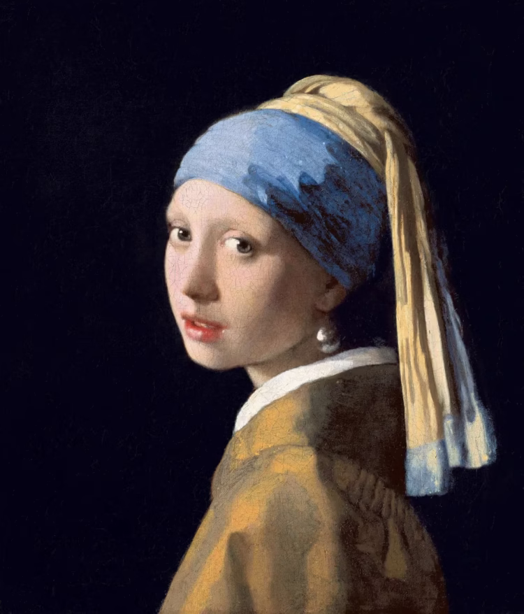 The Girl with a Pearl Earring by Johannes Vermeer (Mauritshuis, The Hague)