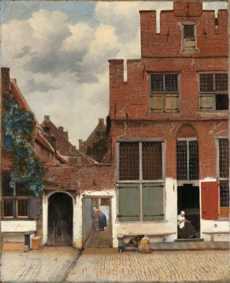 View of Houses in Delft, Known as ‘The Little Street’ by Johannes Vermeer (Rijksmuseum in Amsterdam)