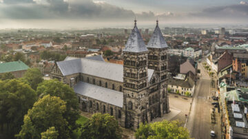 Lund Cathedral View from the air