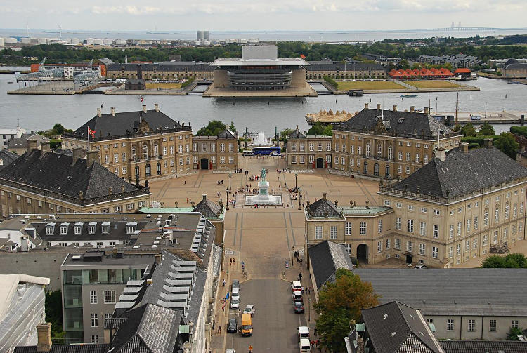 Amalienborg Palace Aerial View
