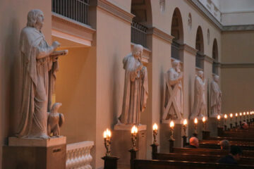 Apostles Sculptures by Berthold Thorvaldsen in Copenhagen Cathedral.