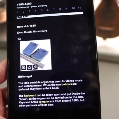 Audio Guide in the Danish Music Museum in Copenhagen
