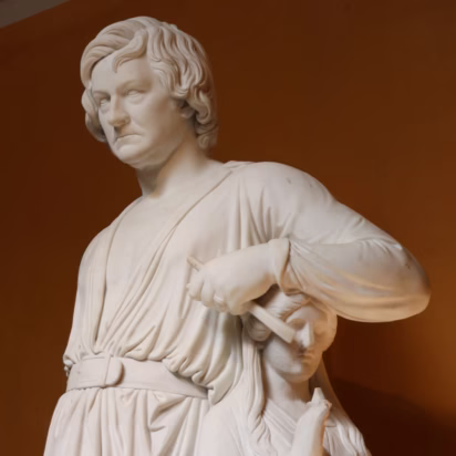 Bertel Thorvaldsen Self Portrait (Detail) in the Thorvaldsens Museum in Copenhagen