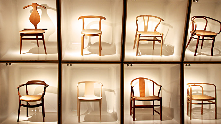 Chairs in the Danish Design Museum in Copenhagen