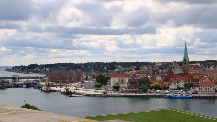 Helsingor Old town panorama