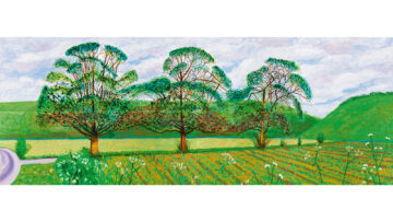David Hockney, Three Trees near Thixendale, Spring