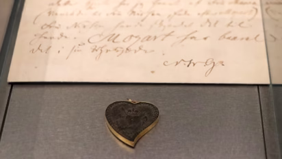 Mozart's Heart in the Danish Music Museum in Copenhagen