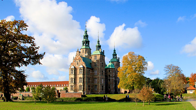 Rosenborg Castle in Copenhagen in Autumn