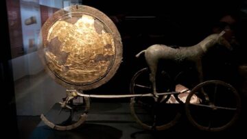 The nearly complete sun chariot drawn by a horse is one of the top sights to see in the National Museum of Denmark in Copenhagen.