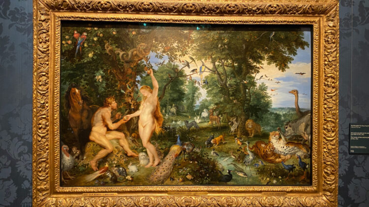 Adam and Eve by Rubens and Brueghel in the Mauritshuis in The Hague