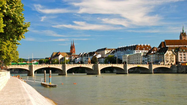 Basel Münster seen from the Rhine