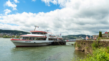 KD Boppard in Rüdesheim easily reached on Rhine cruises from Mainz and Wiesbaden