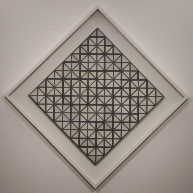 Composition with grey lines by Piet Mondrian in the Kunstmuseum Den Haag