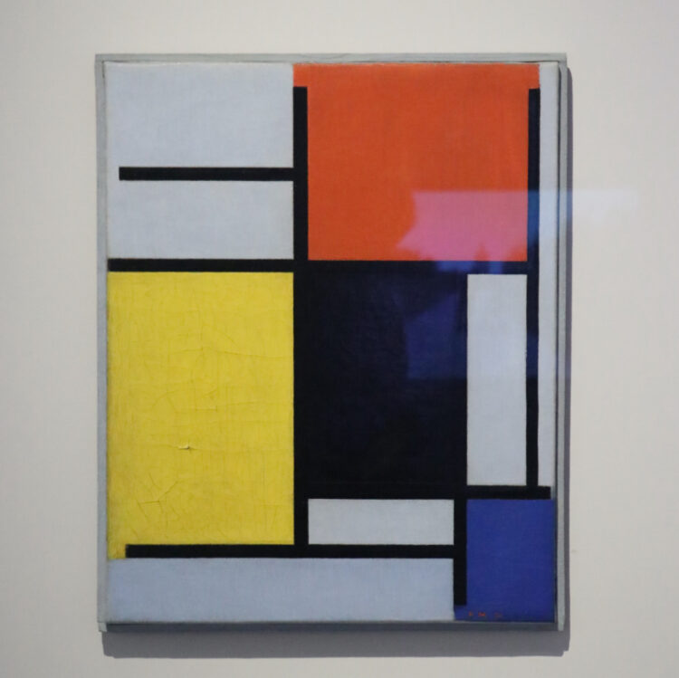 Composition with red, yellow, black, blue, and grey by Piet Mondrian in the Kunstmuseum Den Haag
