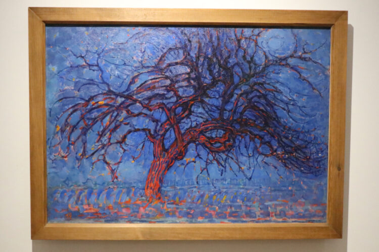 Evening: the Red Tree by Piet Mondrian in the Kunstmuseum Den Haag