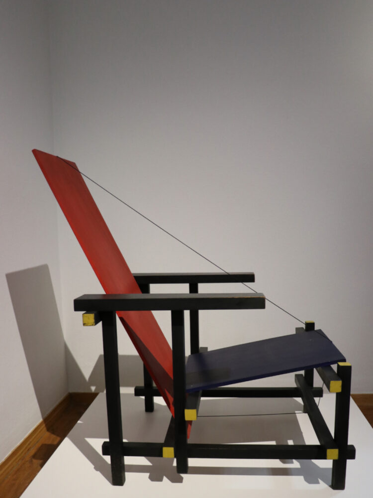 Rietveld Red and Blue Chair in the Kunstmuseum Den Haag