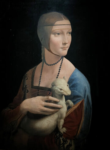 Leonardo da Vinci portrait of a Lady with an Ermine in the Princes Czartoryski Museum in Krakow