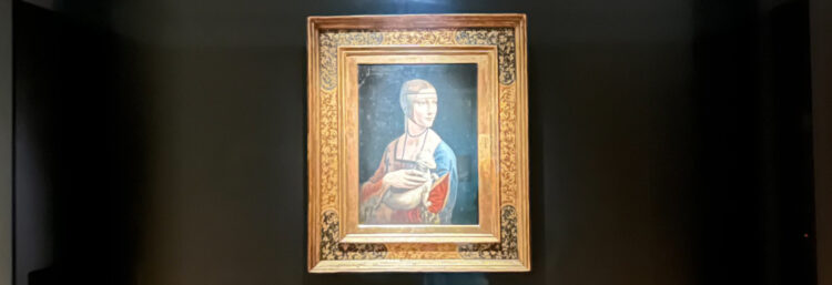 Leonardo da Vinci portrait of a Lady with an Ermine in the Czartoryski Museum