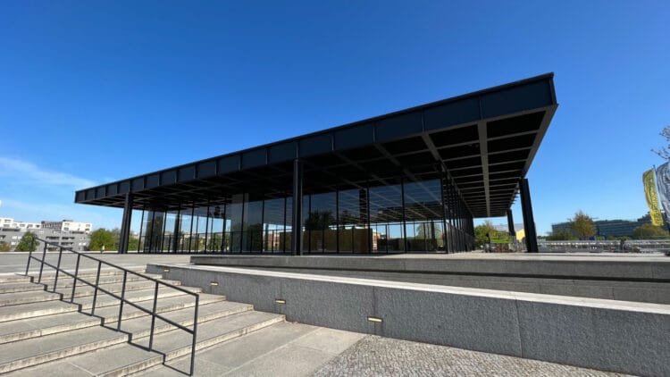Neue Nationalgalerie Berlin on Sunny Day