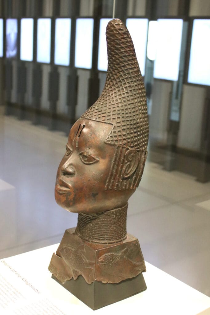 Benin Bronze: Iyoba Memorial Head of a Queen Mother in the Ethnological Museum in Berlin