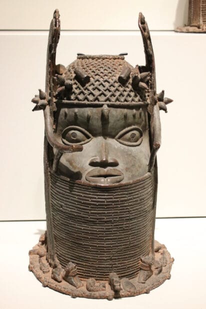Benin Bronze: Uhunmwun elao (memorial head) in the Ethnological Museum in Berlin